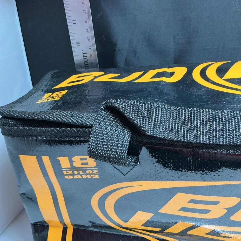 2009 Bud‎ Light Cooler Pack, Holds 18 Cans - Black w/ Yellow Text Variant HTF